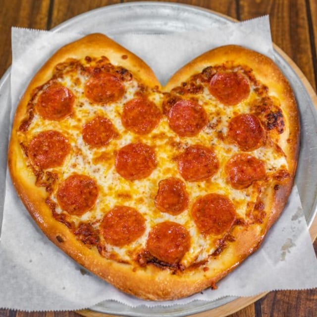 Heart Shaped Pizza.