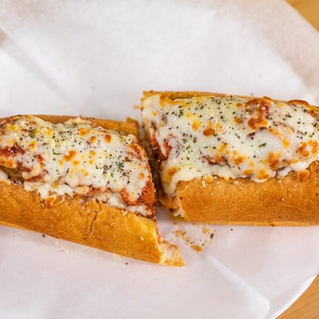 Italian Meatball Sandwich with Cheese.